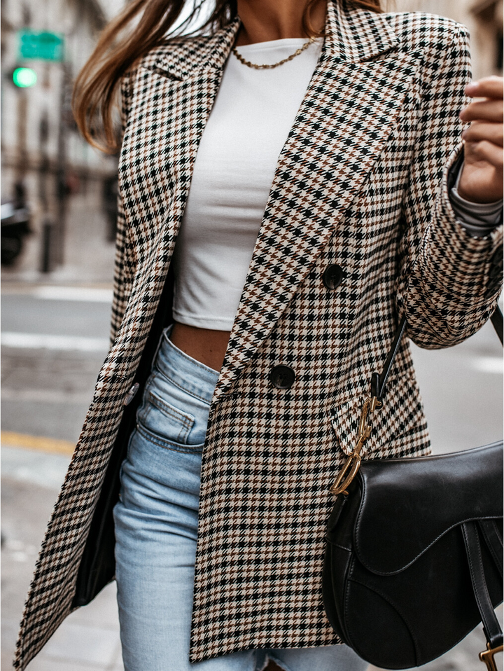 Eirasa | Costume Élégant à Carreaux pour Femmes