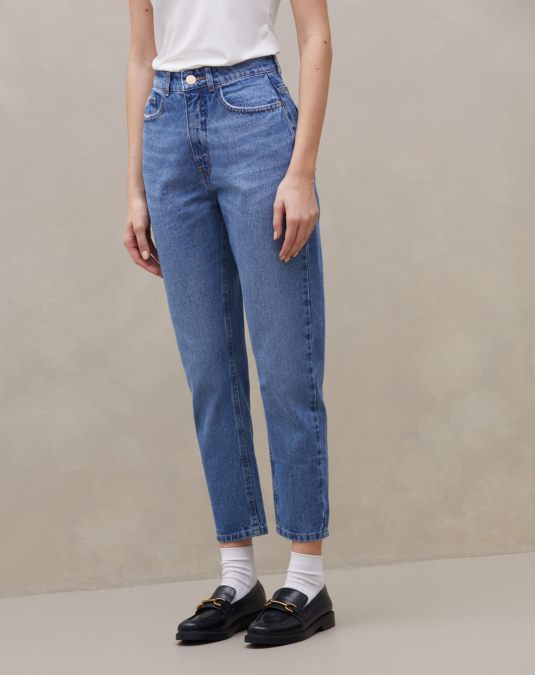 Leliama | Jean Mom Taille Haute pour Femmes