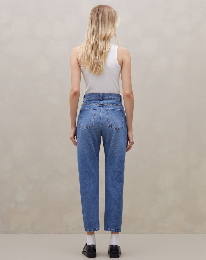 Leliama | Jean Mom Taille Haute pour Femmes