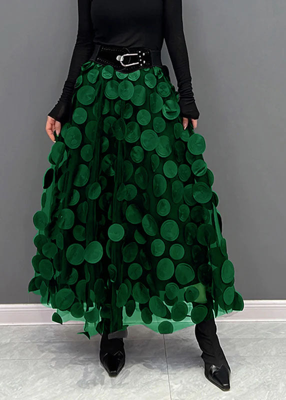 Soevala | Élégante jupe en tulle à pois et patchwork