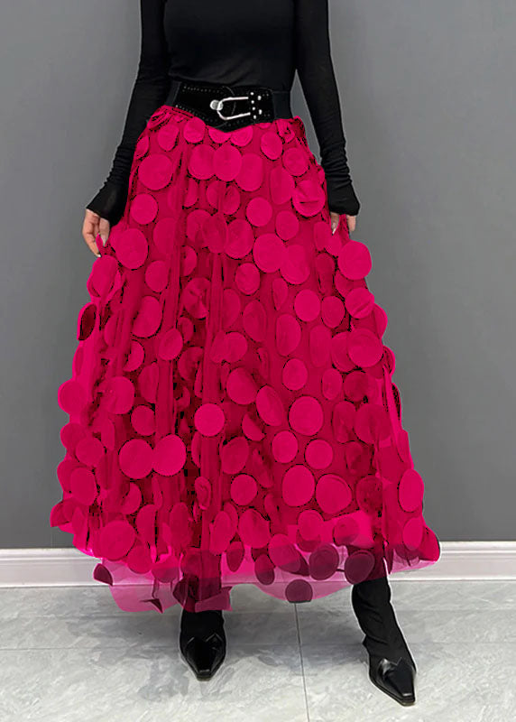 Soevala | Élégante jupe en tulle à pois et patchwork