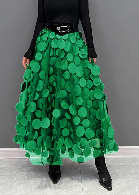 Soevala | Élégante jupe en tulle à pois et patchwork