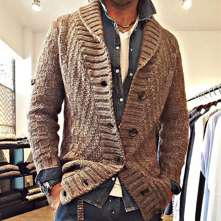 Niinal | Cardigan vintage à col châle pour hommes