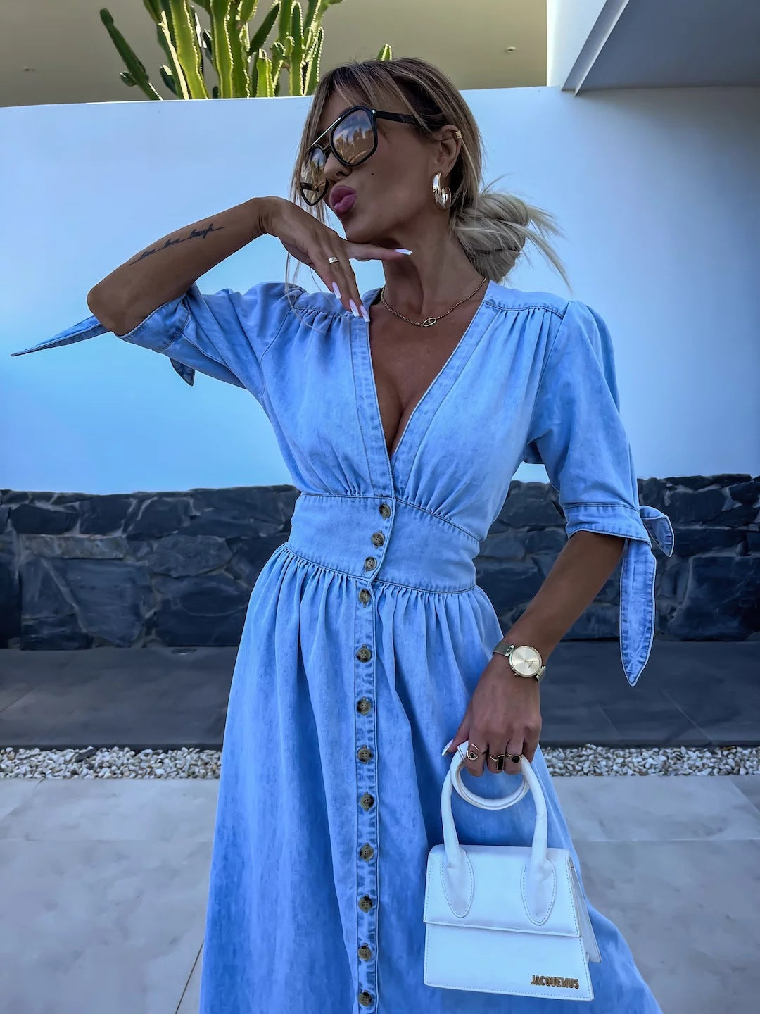 Laarama | Robe en denim moderne