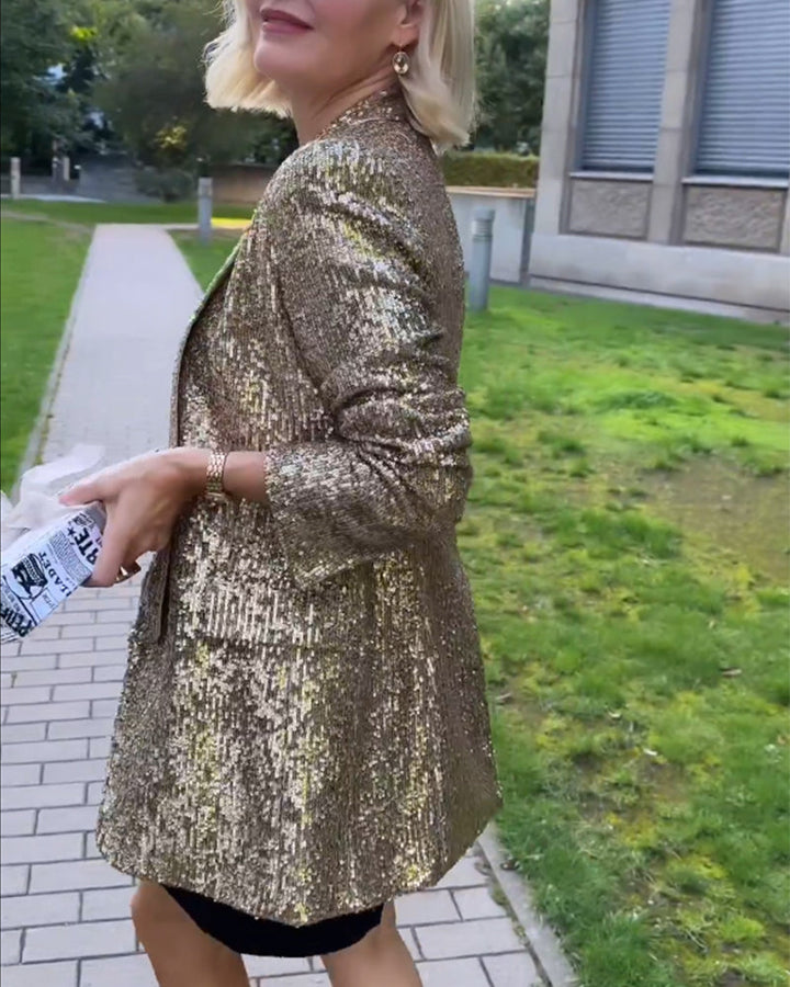 Naorala | Veste à paillettes dorées avec sequins