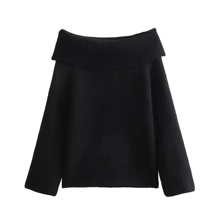 Laellela | Elegant Solid Off Shoulder Sweater for Women