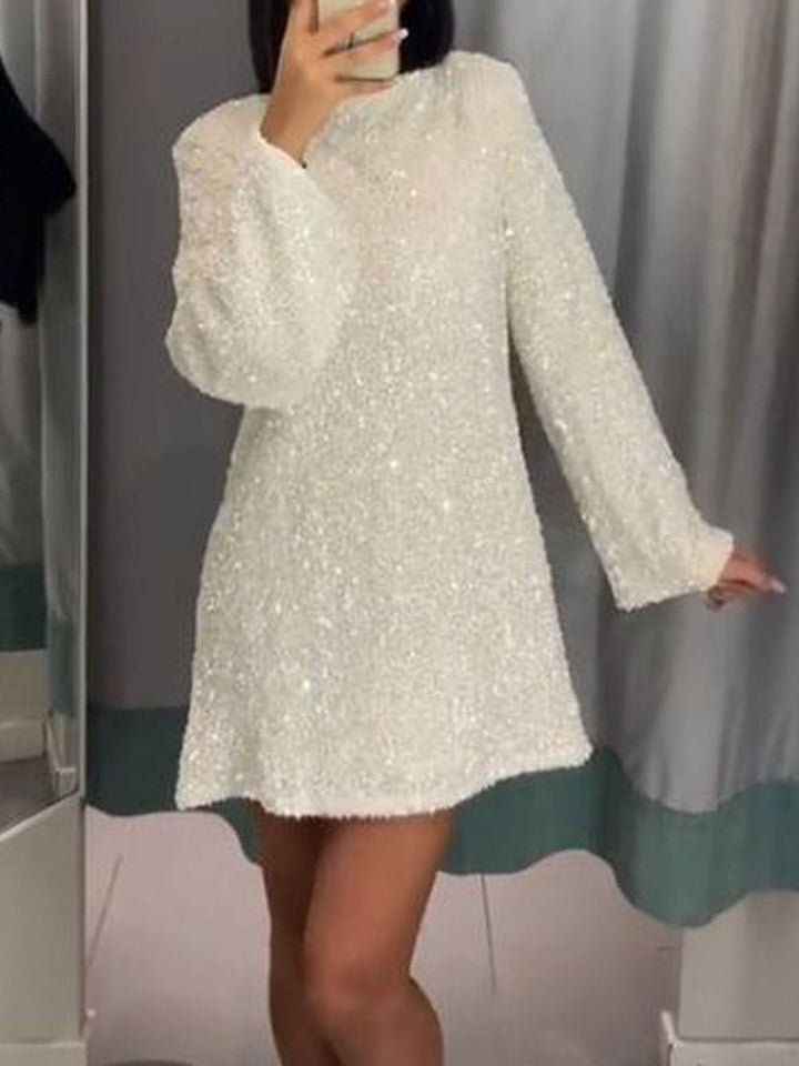 Muonnana | robe à paillettes avec nœud et fermeture à nœud