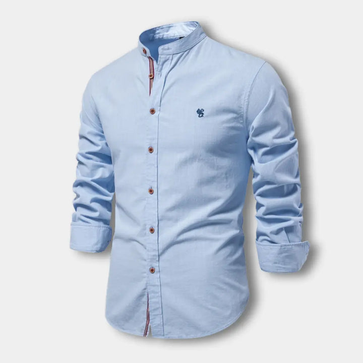 Neunal col mao à boutons contrastés pour Homme – Mukul
