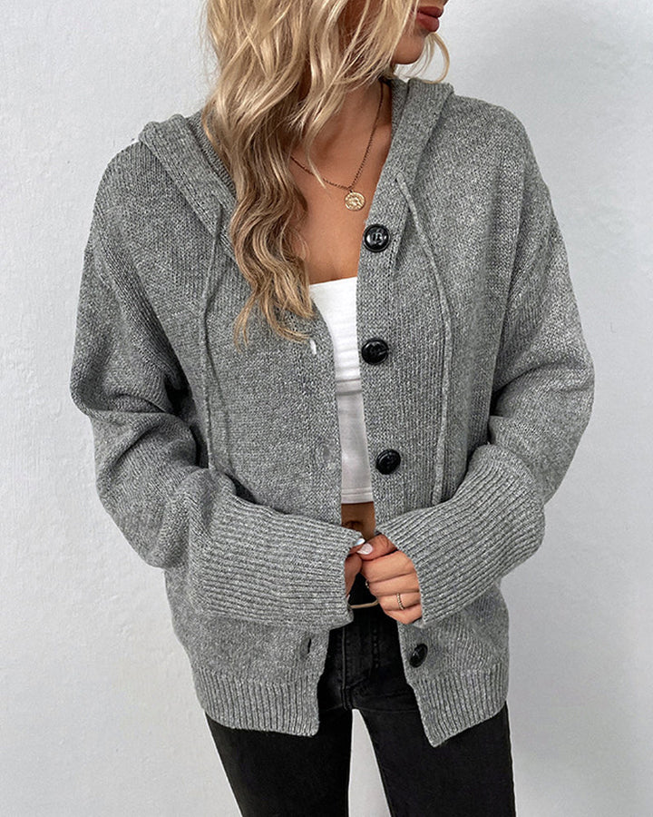 Velia | Cardigan Tricoté à Capuche pour Femmes