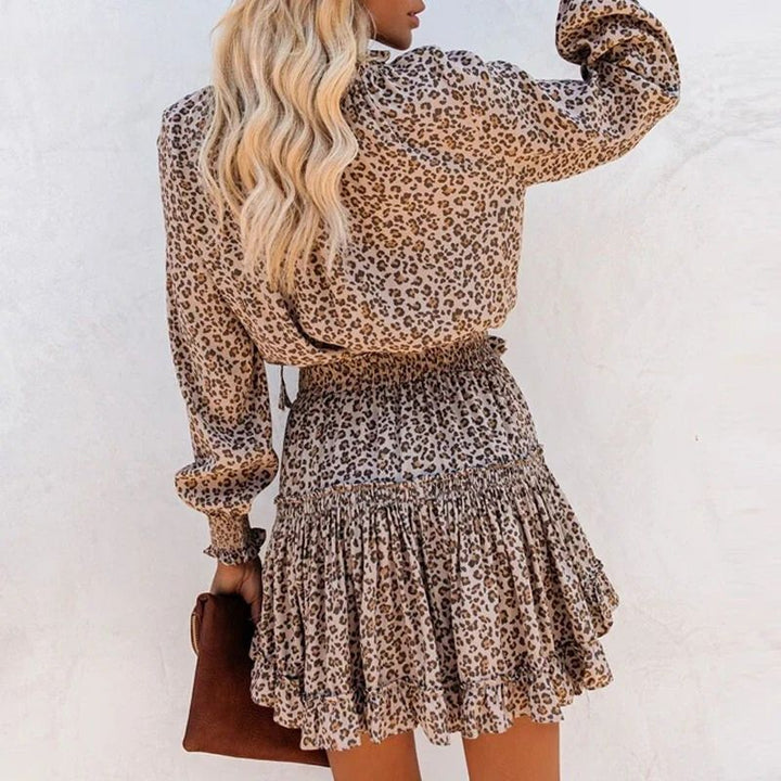 Roaynena | Robe à manches bouffantes et taille cintrée pour femmes