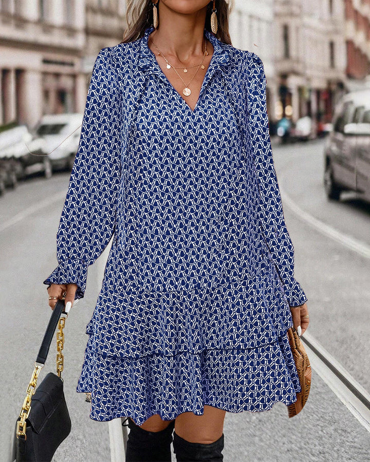 Vaellema | Luna robe imprimée à manches longues