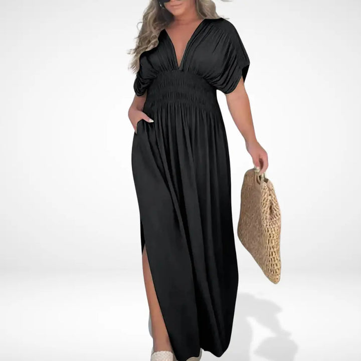 Veunana longue d'été à taille froncée pour Femmes – Lilly