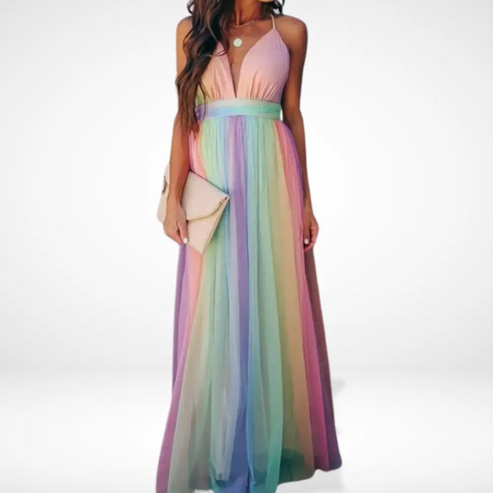 Leuna longue de cocktail fluide et dégradée pour Femme - Lezx