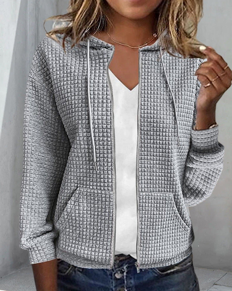 Valinema | Cardigan à capuche zippé pour femmes