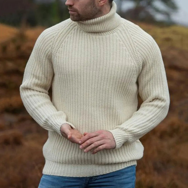 Liayas | Pull en Maille Beige pour Hommes