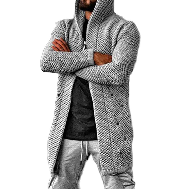 Roanam | Cardigan en maille avec capuche pour hommes