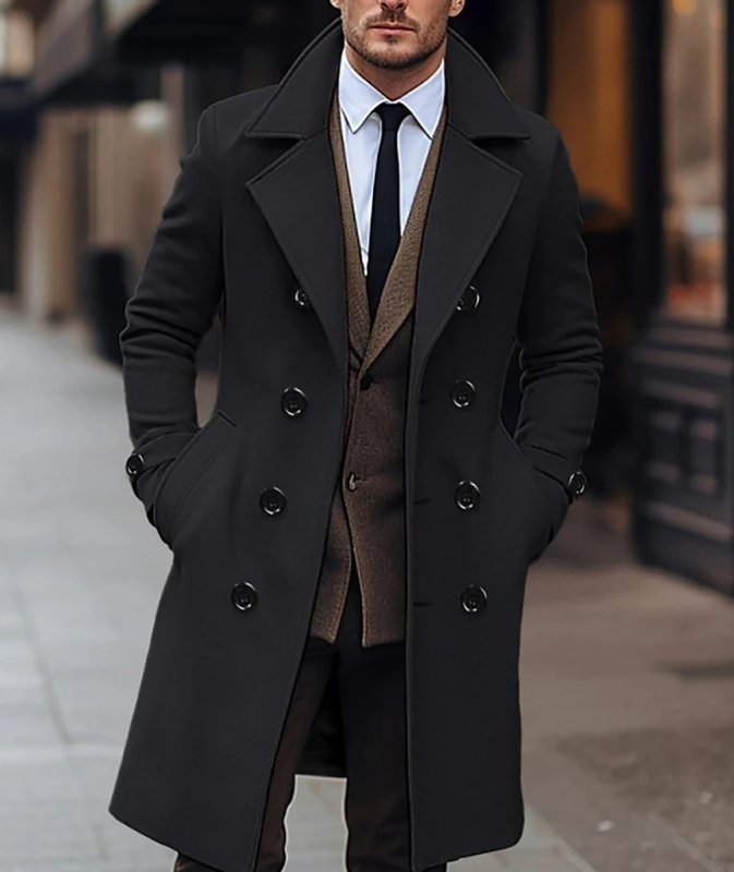 Neinal | Manteau élégant à double boutonnage homme
