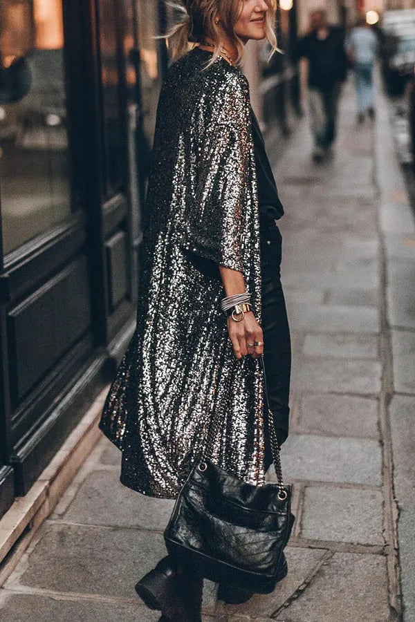 Naayala - Glamour - Kimono en paillette avec des trous de serrure