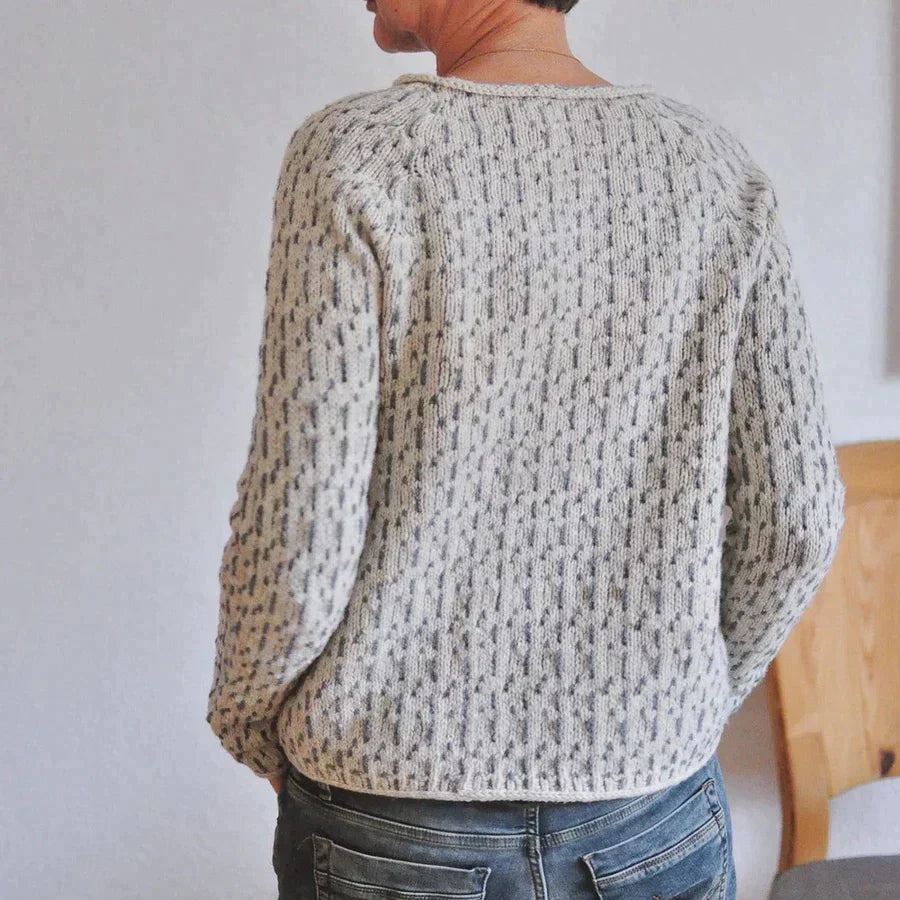 Molinena | Élégant pull gris avec encolure bateau
