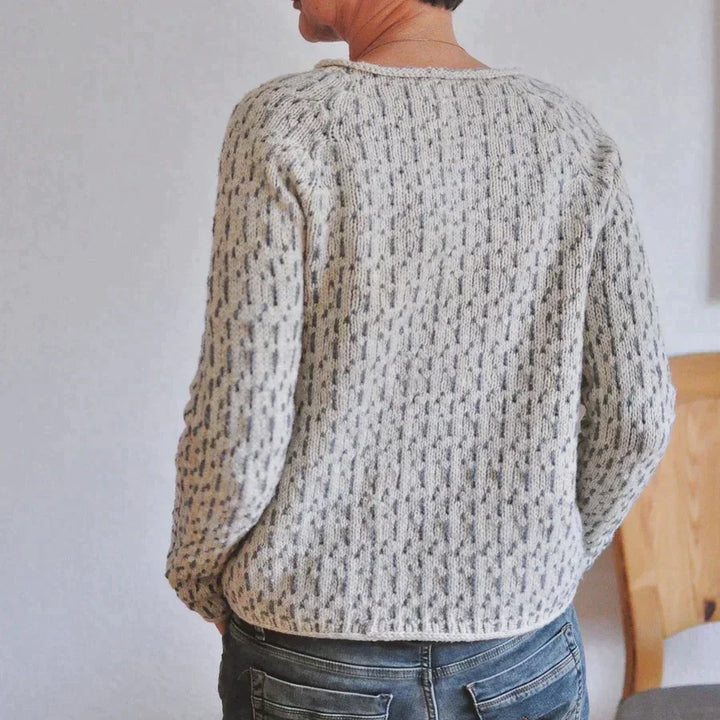 Molinena | Élégant pull gris avec encolure bateau