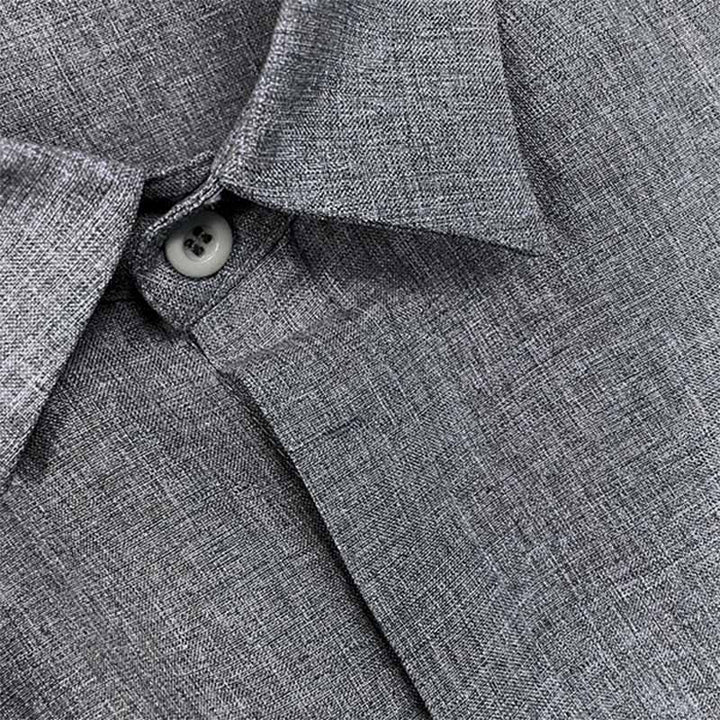 Roenar | Chemise col à revers en lin et coton pour hommes