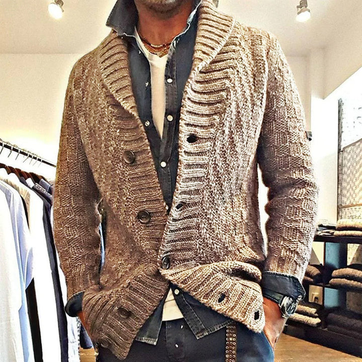 Niinal | Cardigan vintage à col châle pour hommes
