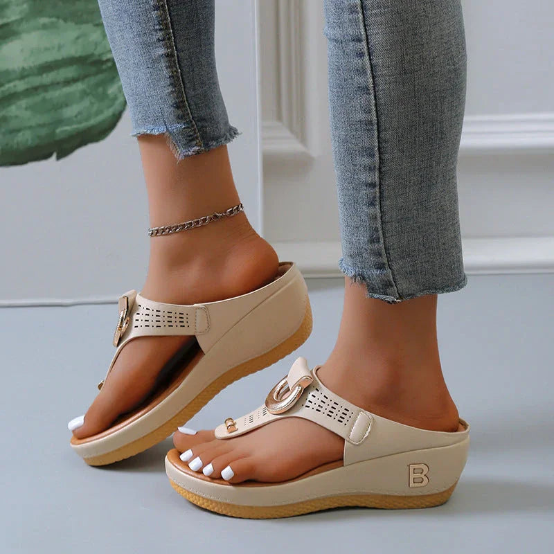 Luora | Talons compensés en cuir pour femmes