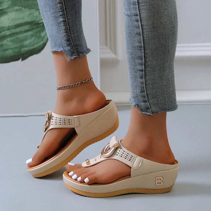 Luora | Talons compensés en cuir pour femmes