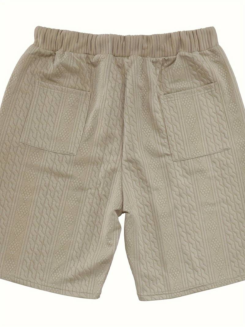 Seanas | Combinaison décontractée en short jacquard pour hommes