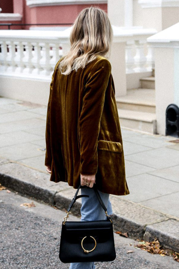 Leliara | Blazer en velours style rue