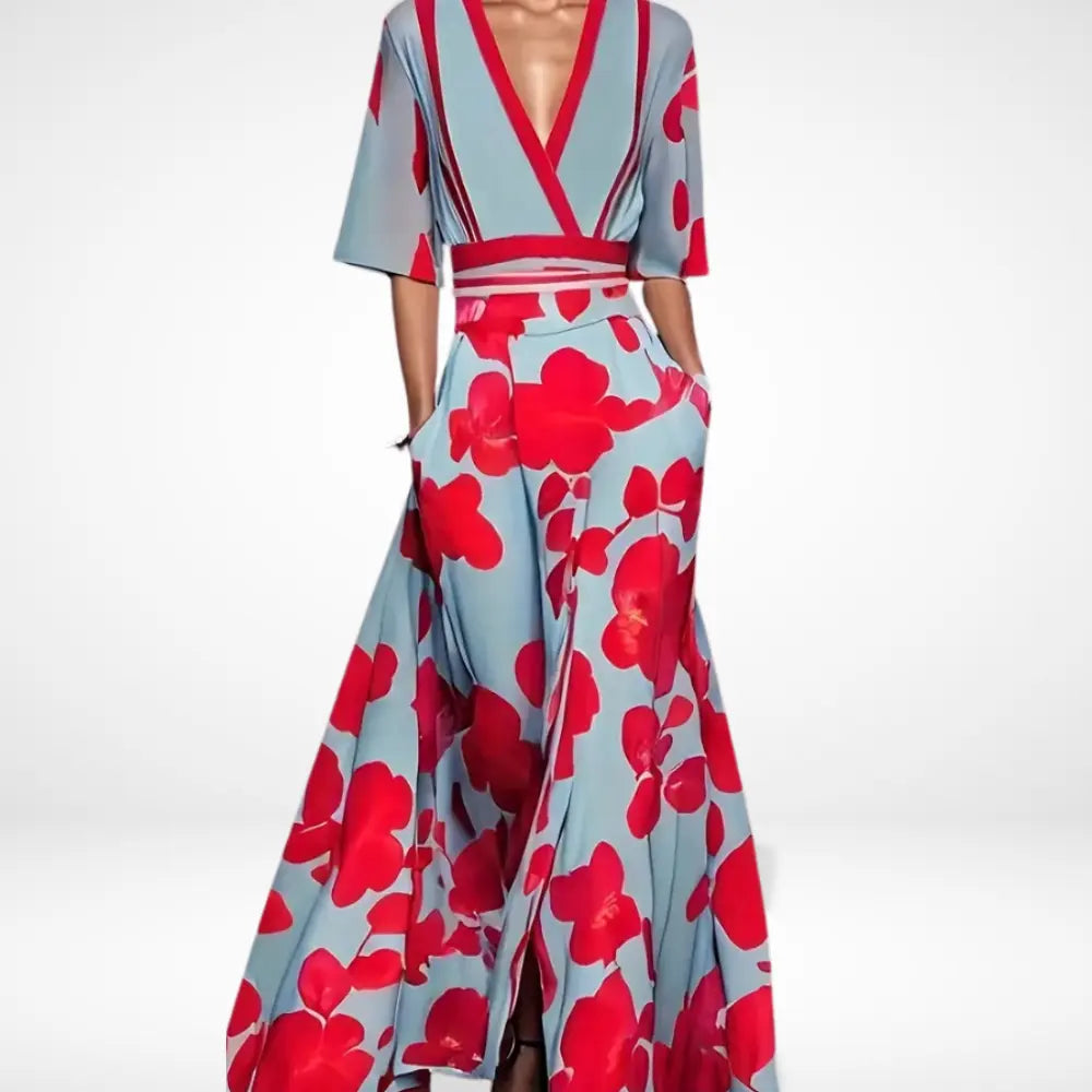Niirala cocktail maxi à imprimé floral éclatant pour Femme - Rose