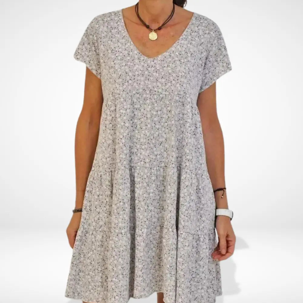 Luirala d'été fluide à imprimé fleuri contrasté pour Femme – Rosalinds