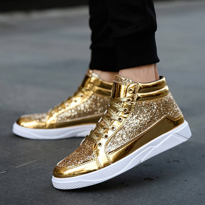 Neiraxa | Baskets montantes brillantes pour hommes