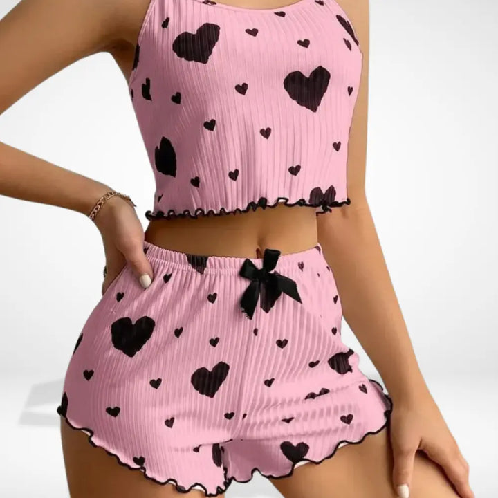 Leorae loungewear à cœurs contrastés pour Femme – Carey