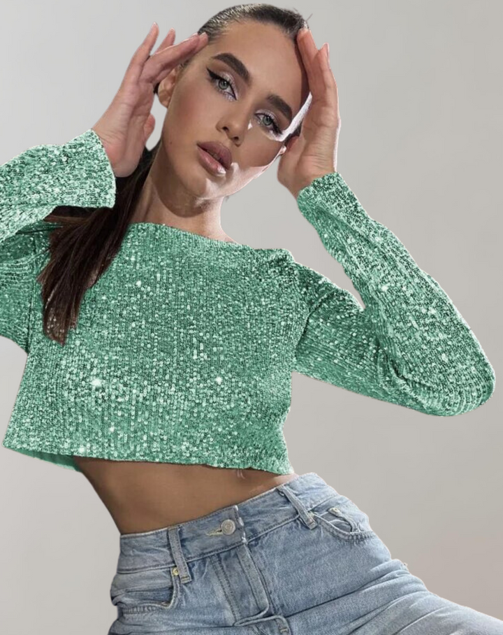 Soonna | Crop top à paillettes