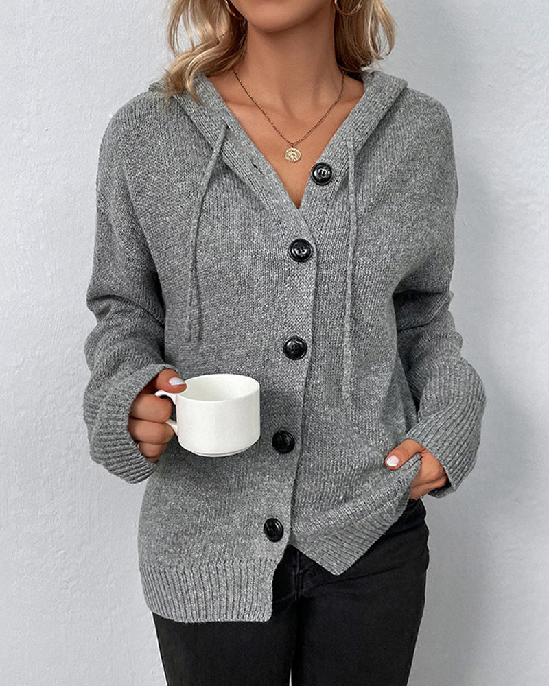 Velia | Cardigan Tricoté à Capuche pour Femmes