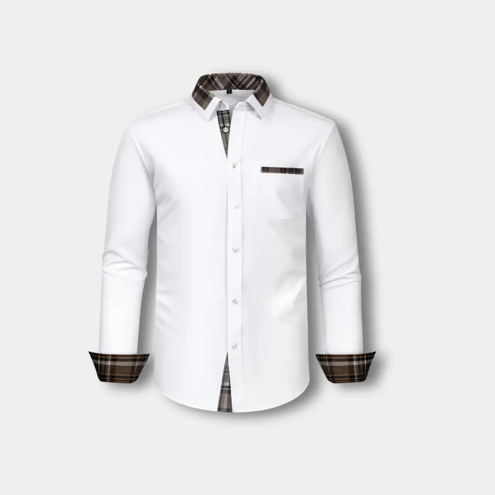 Seosian manches longues à finitions carreaux pour Homme – Joni