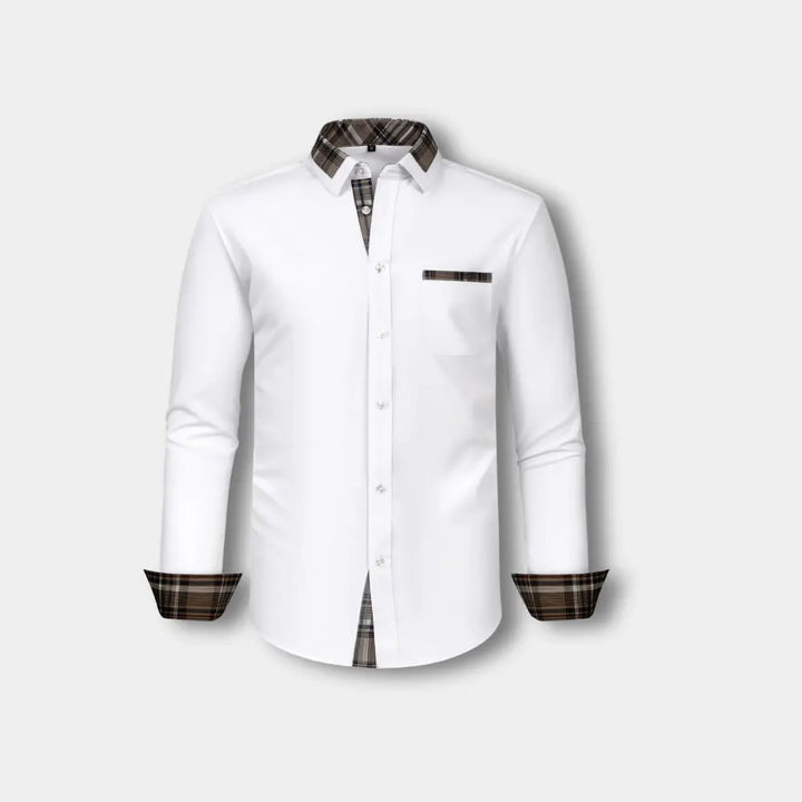 Seosian manches longues à finitions carreaux pour Homme – Joni