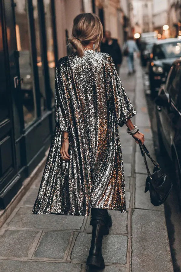 Naayala - Glamour - Kimono en paillette avec des trous de serrure