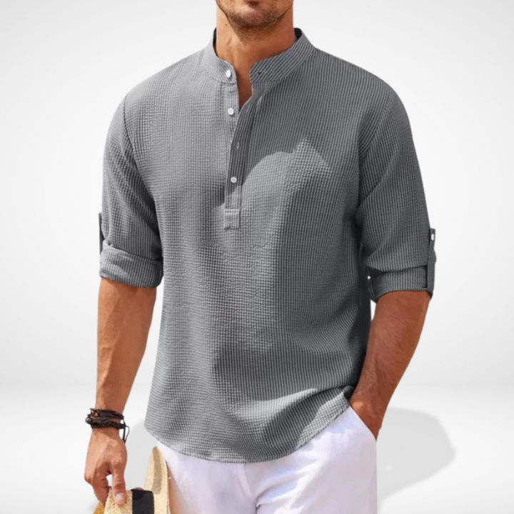 Rielleal Henley à texture légère pour Homme - Bron