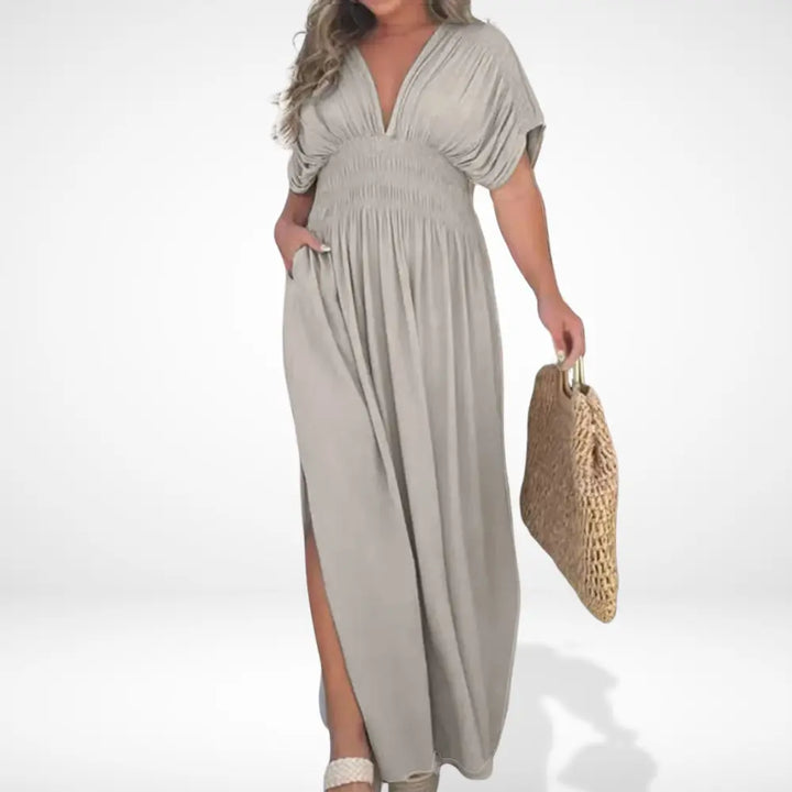 Veunana longue d'été à taille froncée pour Femmes – Lilly