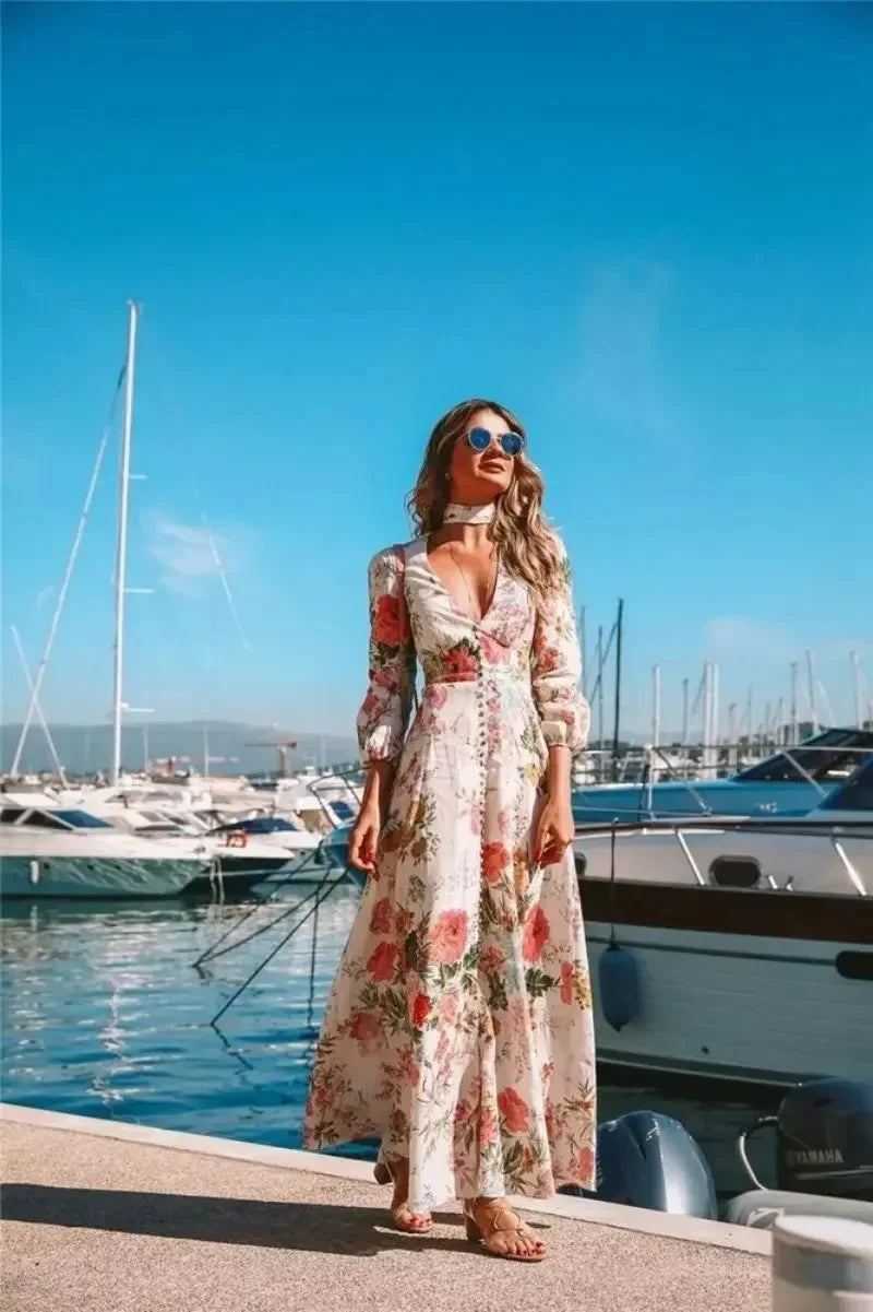 Aanana Fleurie Maxi Robe de plage – Janis