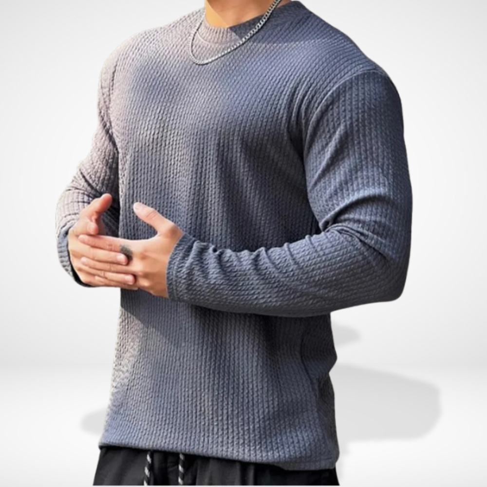 Laayner manches longues à maille texturée pour Homme – Fredin