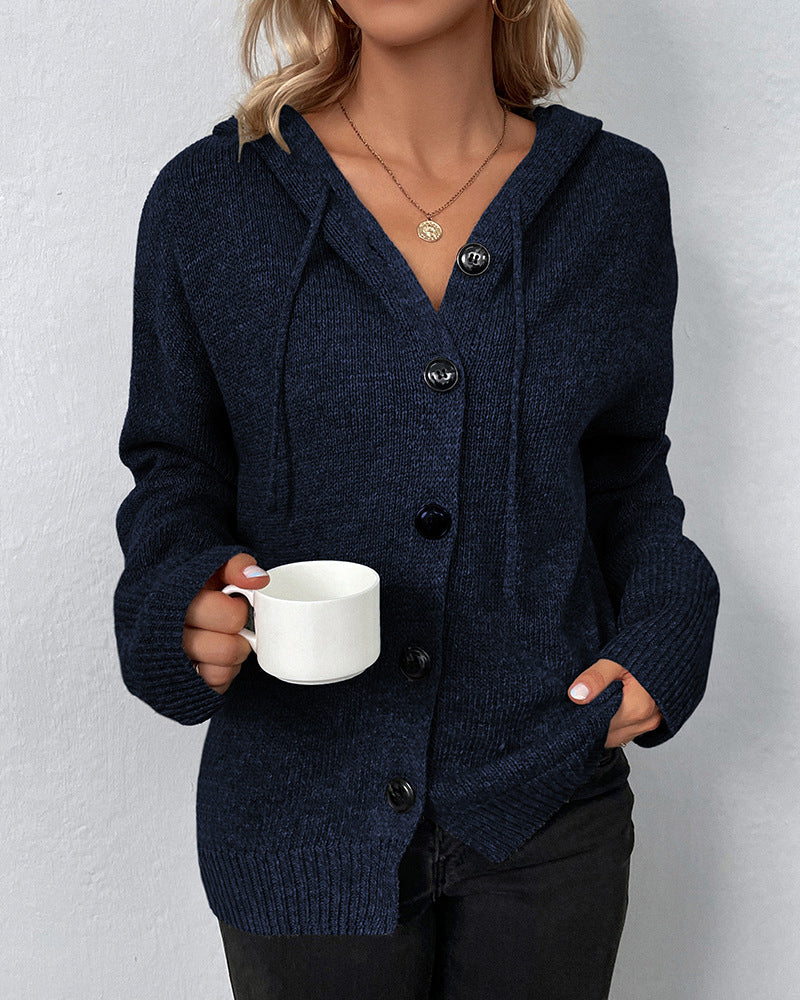Velia | Cardigan Tricoté à Capuche pour Femmes