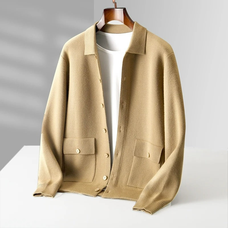 Lalial | Cachemire Cardigan Polo Veste pour hommes