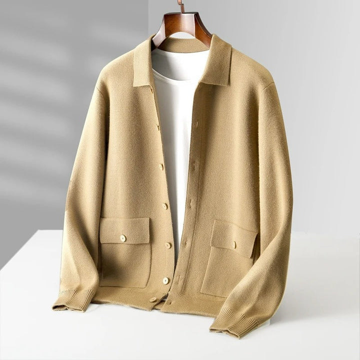 Lalial | Cachemire Cardigan Polo Veste pour hommes