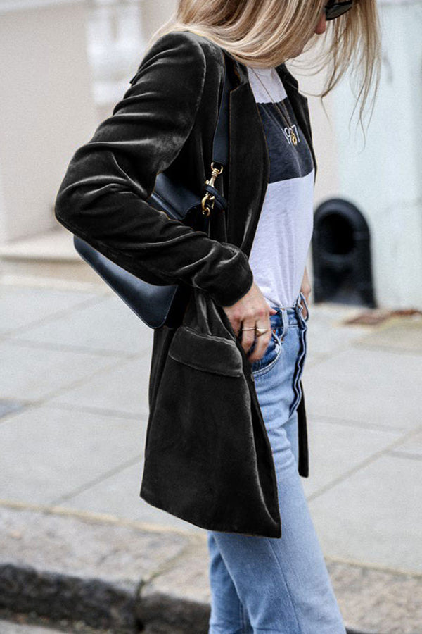 Leliara | Blazer en velours style rue