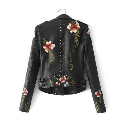 Niellema | Veste Cuir Brodée pour Femmes