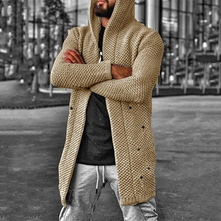 Roanam | Cardigan en maille avec capuche pour hommes