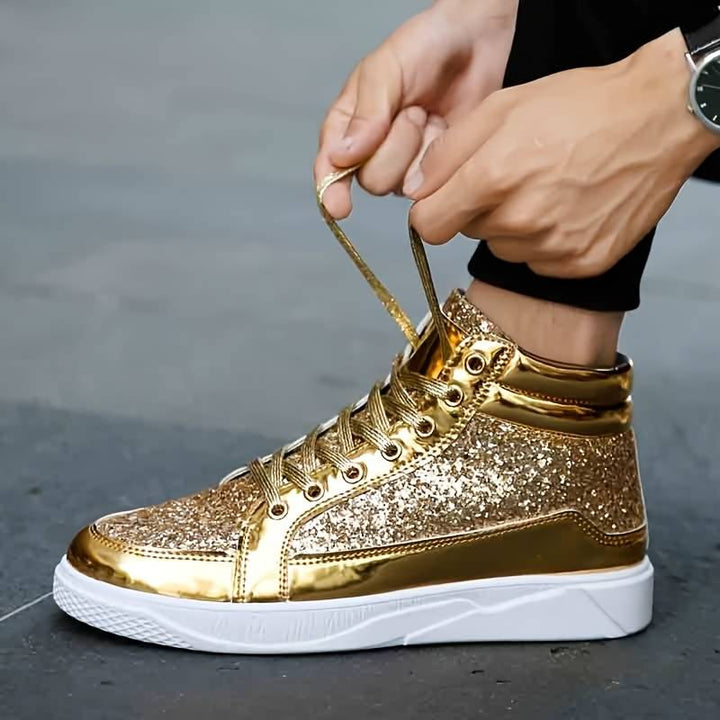 Neiraxa | Baskets montantes brillantes pour hommes